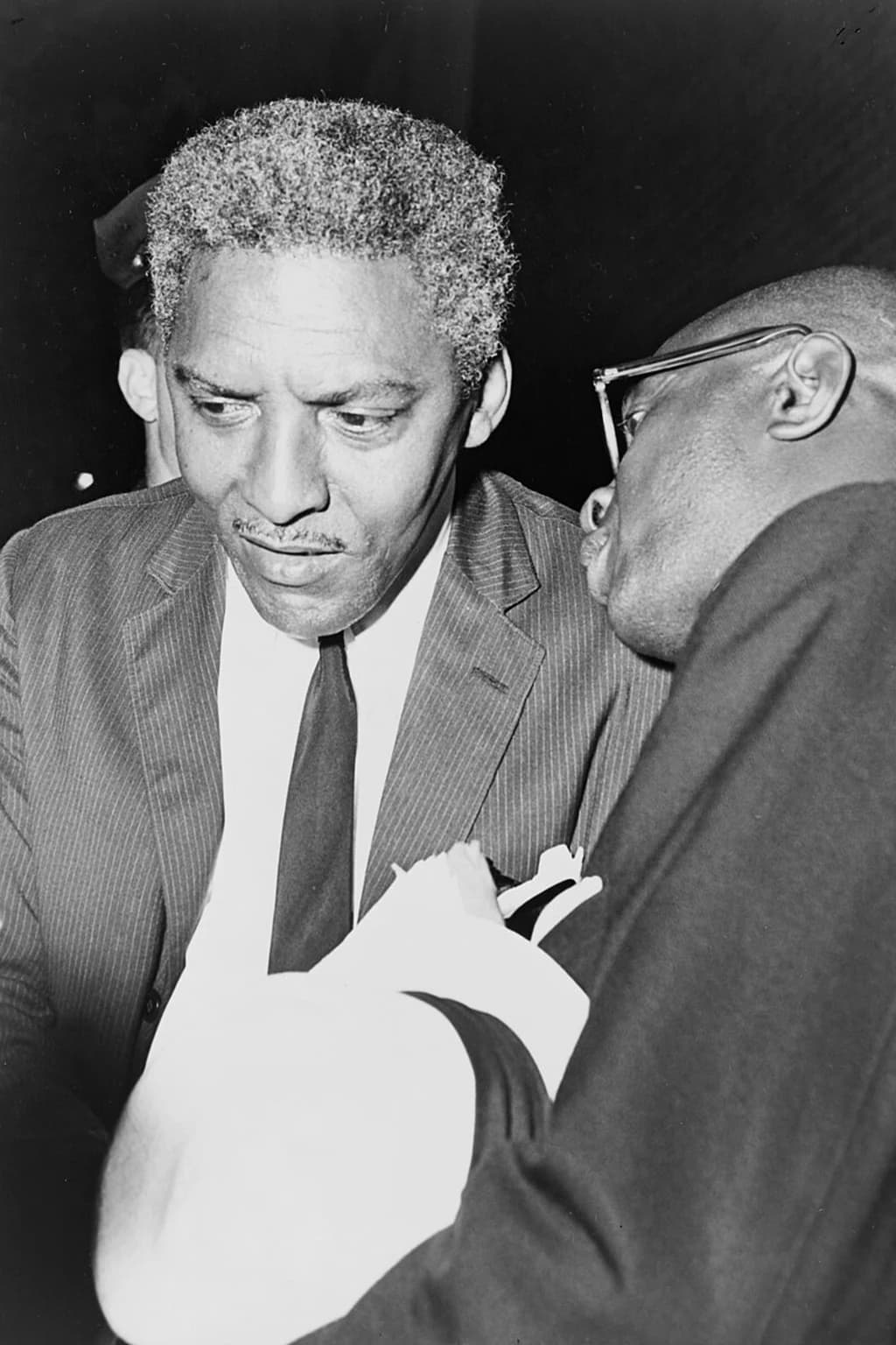 Bayard Rustin in a 1964 photograph by Stanley Wolfson.