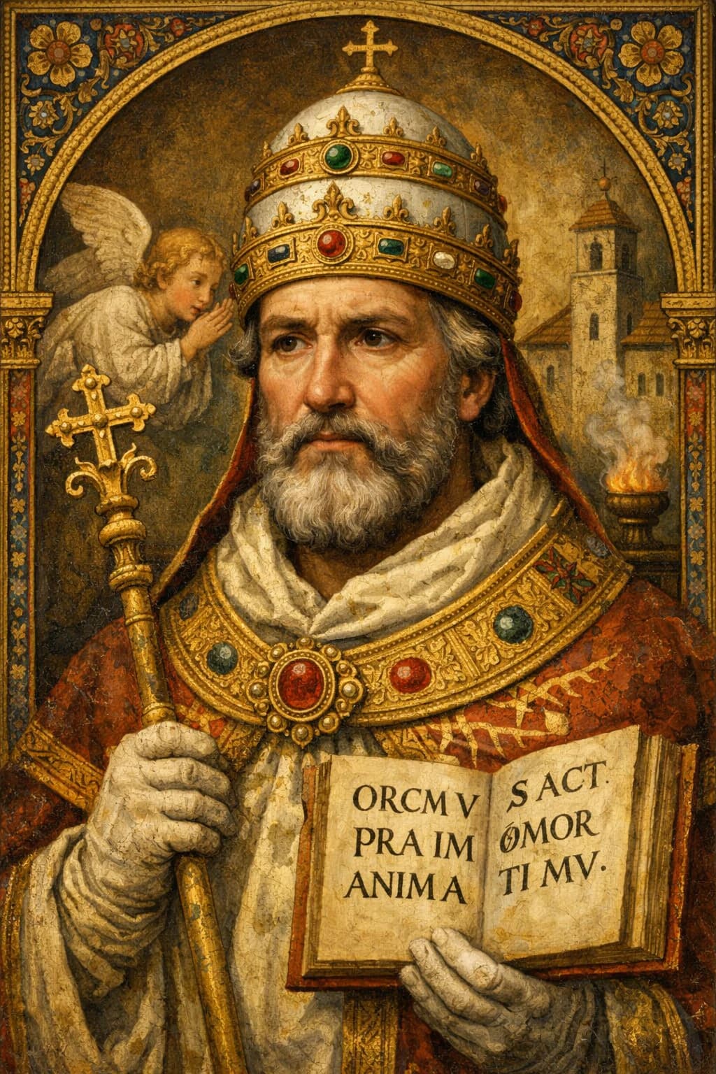 AI-generated portrait of Pope Gregory I