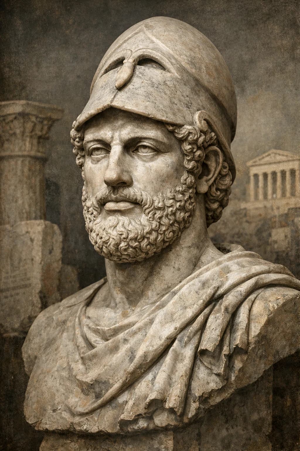 AI-generated portrait of Pericles, Athenian statesman