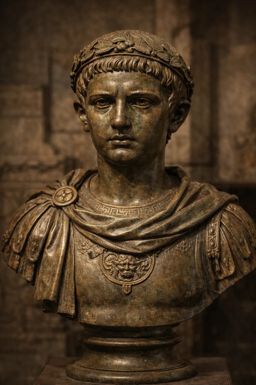 AI-generated portrait of Romulus Augustulus, last Western Roman Emperor