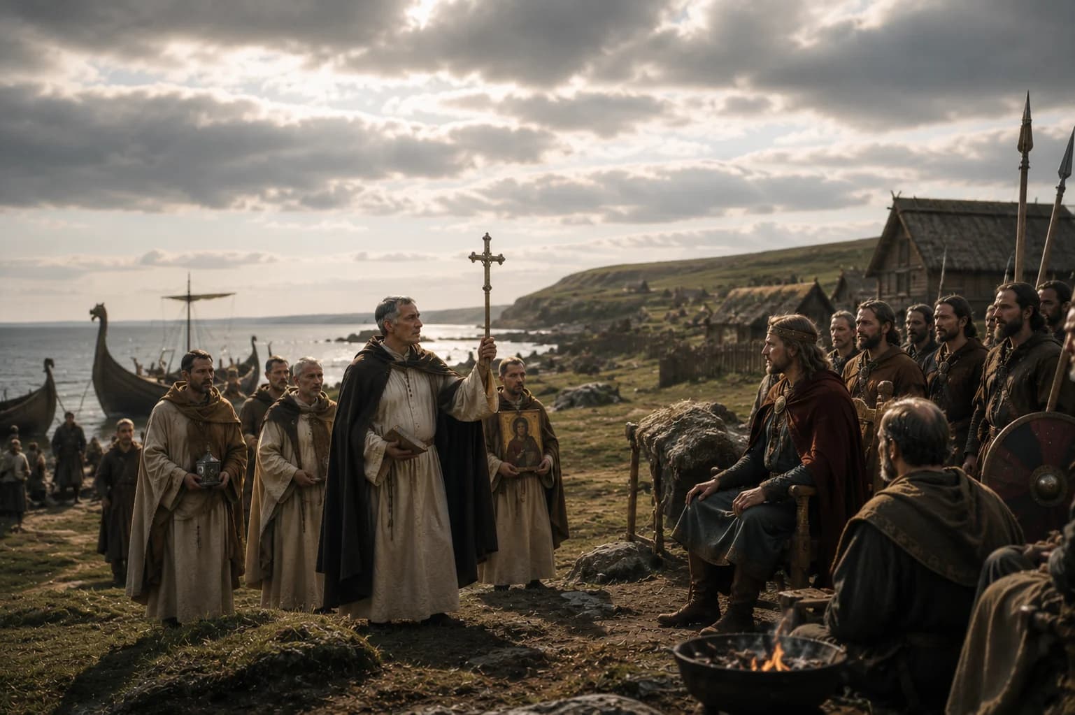 Missionaries, kings and monasteries spreading Christianity across medieval Europe.